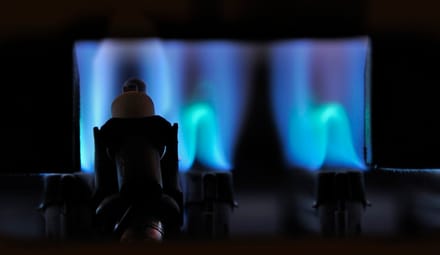 Close-up of gas flames