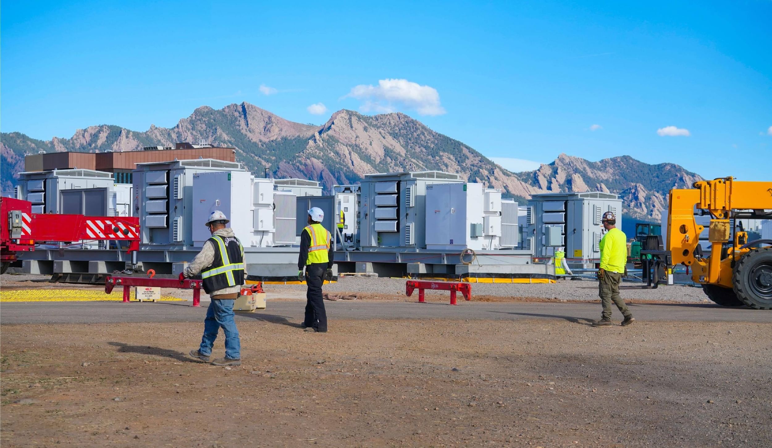 ON.Energy’s AI UPS battery array being set up for testing at the National Laboratory of the Rockies in Colorado.