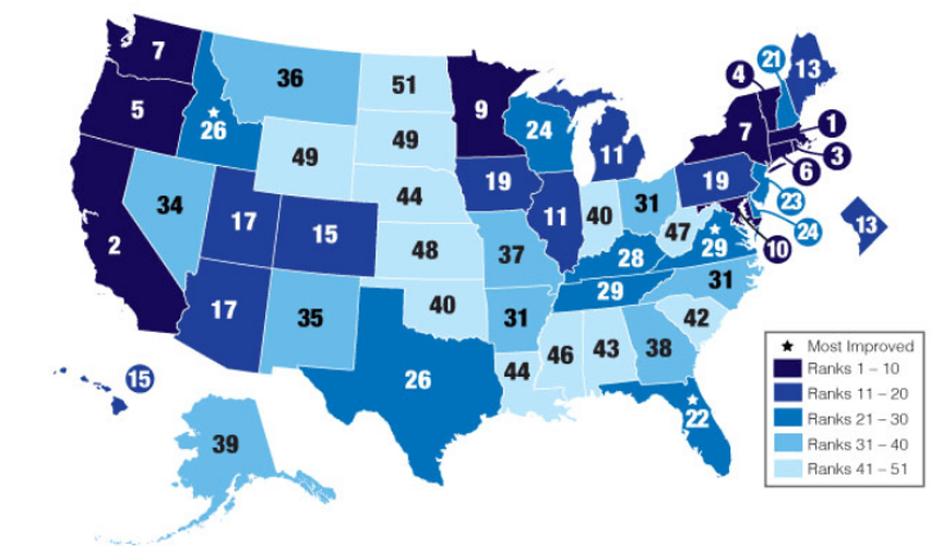 Aceee Ranking Map Minnesota once again leads the Midwest in annual… | Canary Media